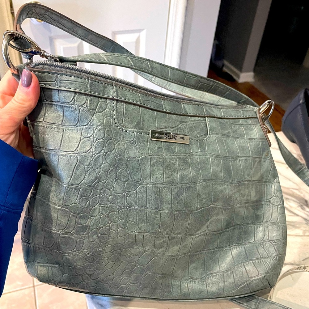 Alligator Print Crossbody Purse By Relic - image 1